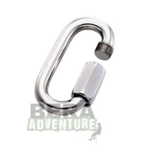 MOSQUETAO TIPO OVAL TRAVA ROSCADA 12MM ( MALHA RAPIDA) – Q. FIX